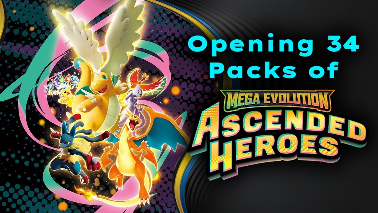 Opening 34 Ascended Heroes Packs | Mega Attack Rare Pulls!