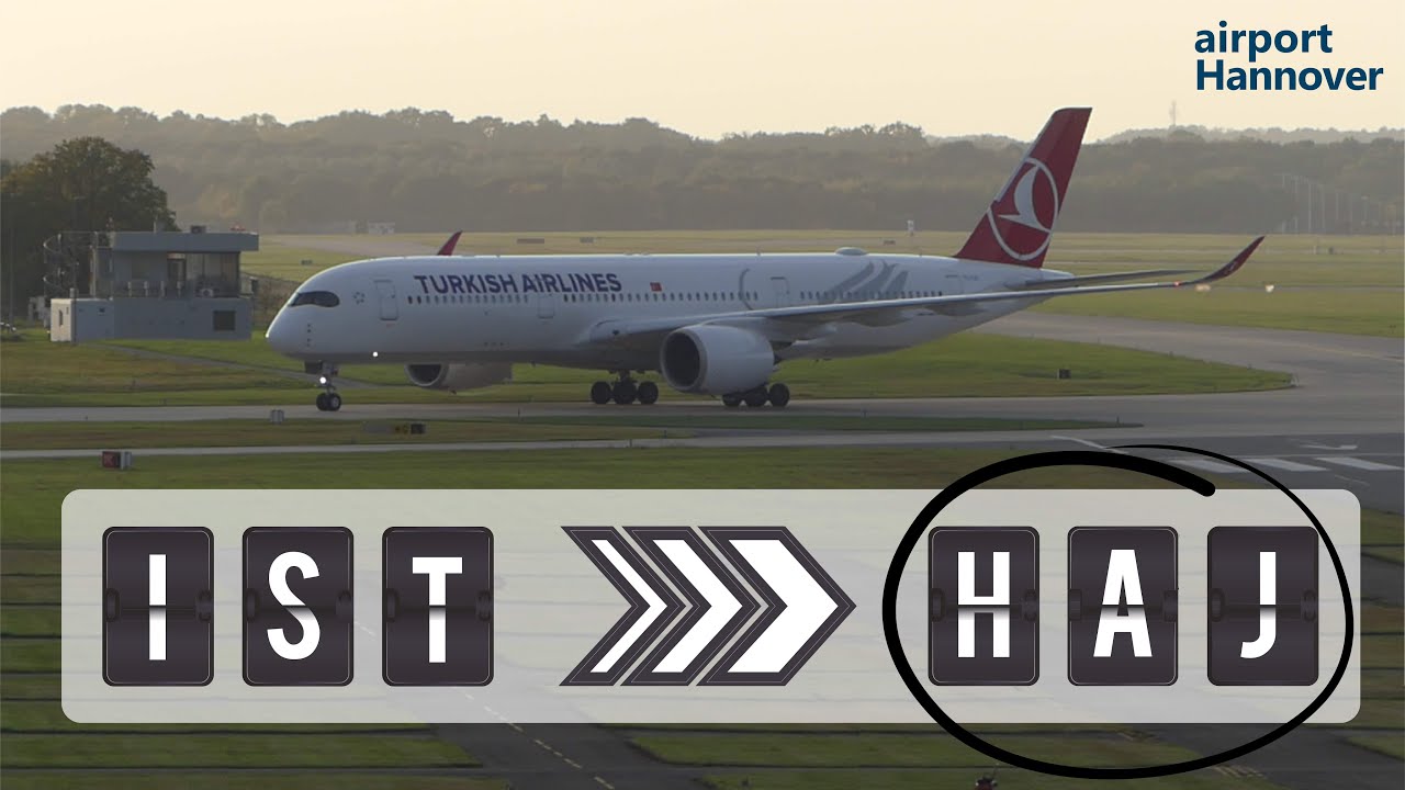 Turkish Airlines A350 landing at Hannover airport (HAJ) | Airbus A350-900