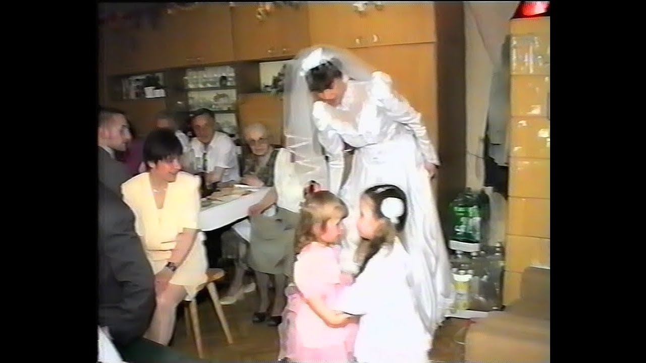 Sylwia i Darek - dwa śluby i WESELE W DOMU 1994 ŁÓDŹ  // VHS