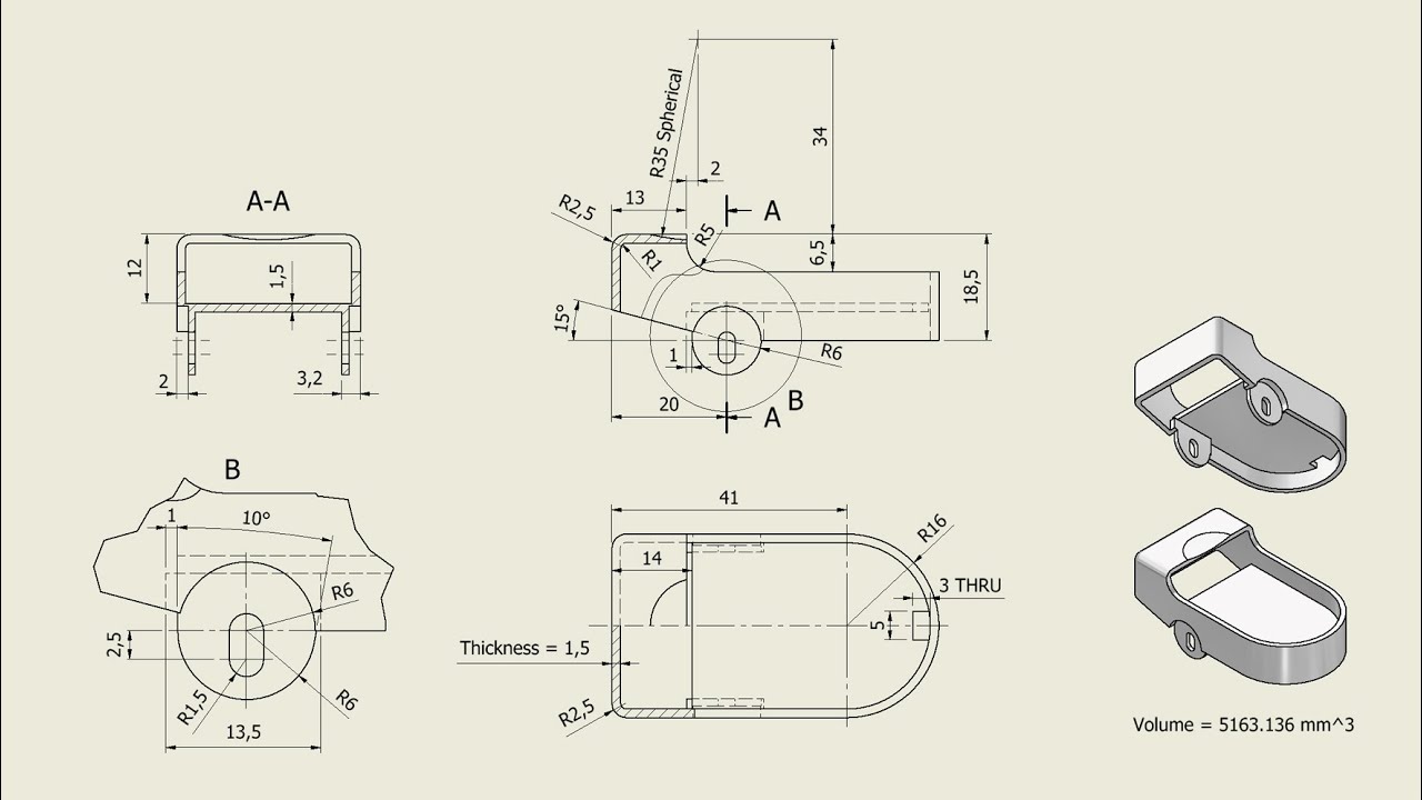 Tutorial Inventor - 651 FIXED CLAMP