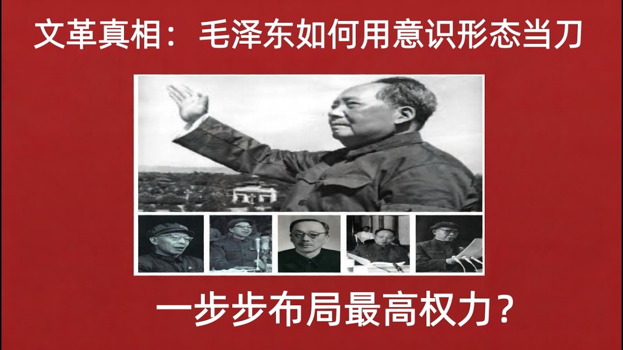 文革真相：毛泽东如何用意识形态当刀，一步步布局最高权力？#毛泽东 #文革 #刘少奇 #林彪 #周恩来 #江青 #张春桥 #康生 #姚文元 #陈伯达 #王关戚