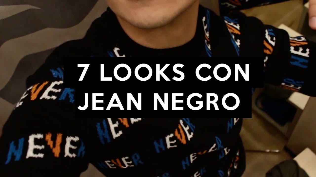 Comprar ropa de Hombre en H&M - BERSHKA - PULL AND BEAR / 7 Looks con jean Negro