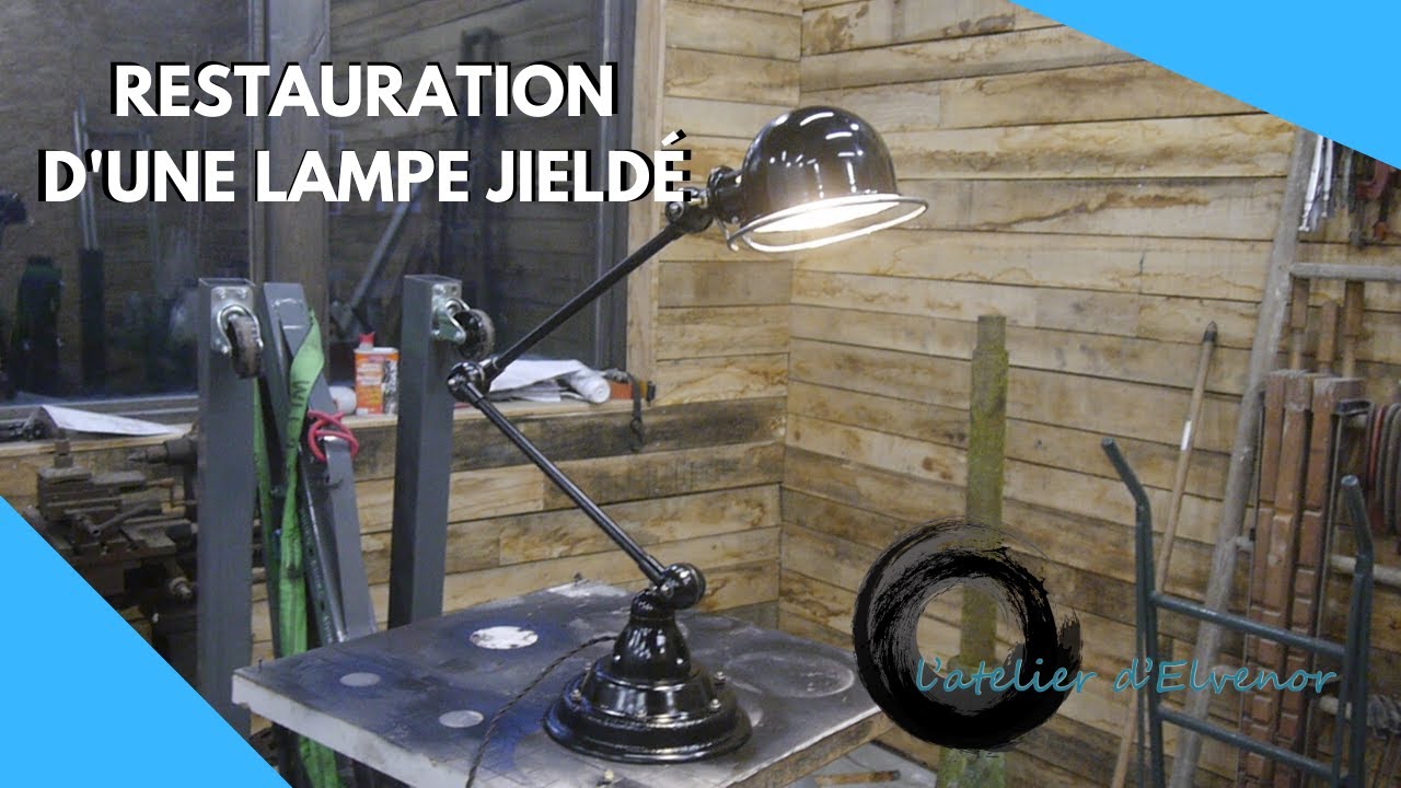 restauration d'une lampe Jieldé. Une beauté sous la poussière!