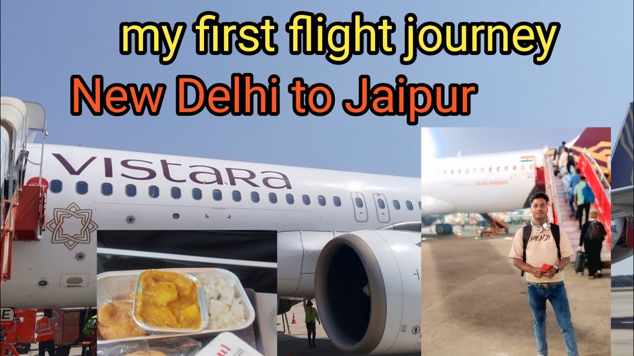 First Time Treval in Flight !! Flight journey New Delhi To Jaipur 