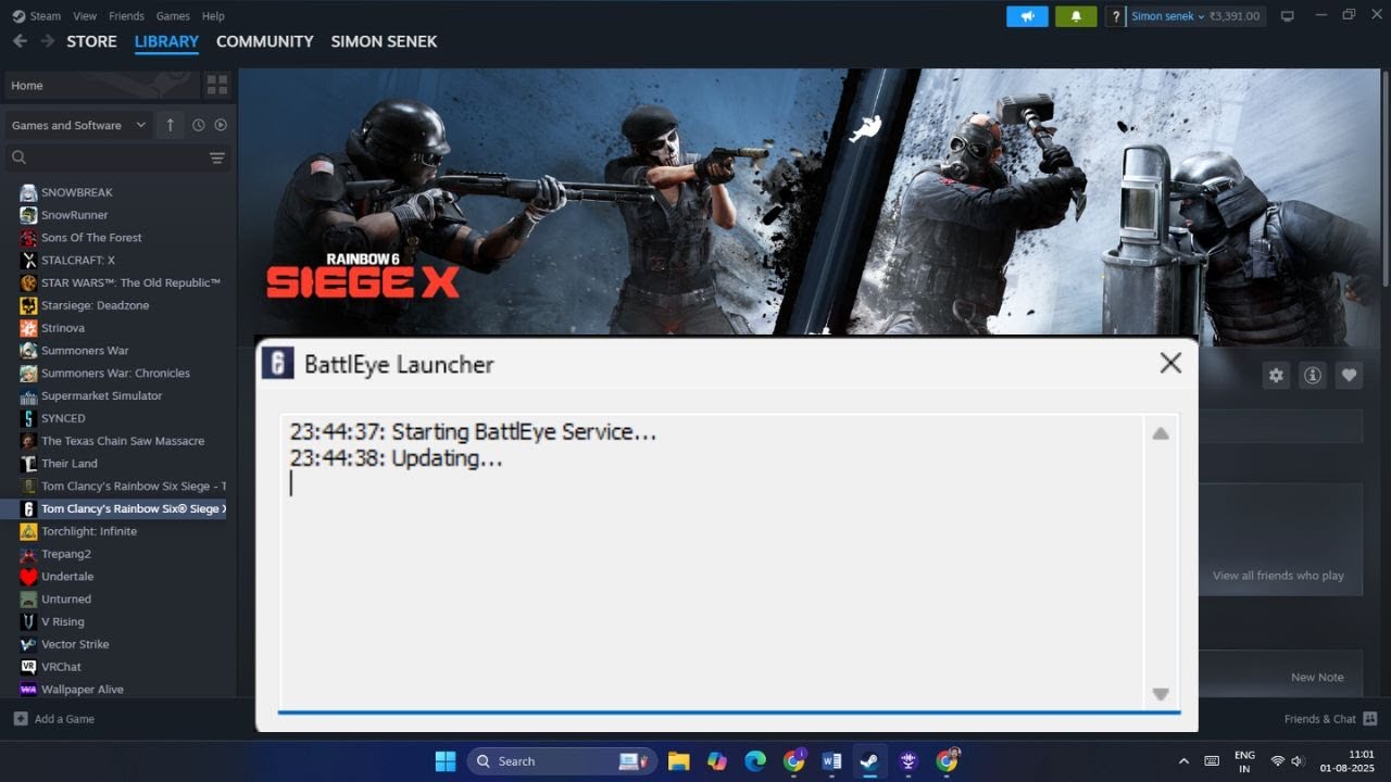 How to Fix Rainbow Six Siege X BattlEye Launcher Error Failed To Start BattlEye Service On PC