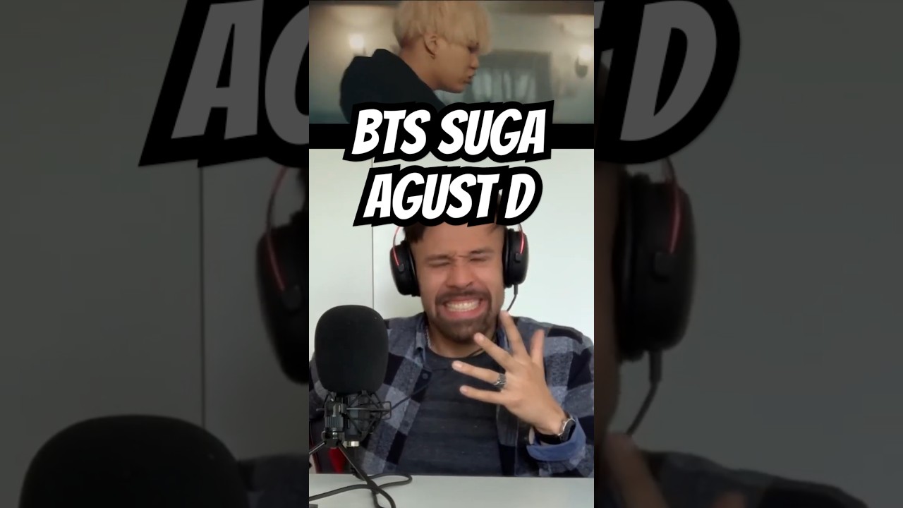 BTS SUGA Agust D REACTION #bts #suga #agustd #kpop #rap #shorts #reaction