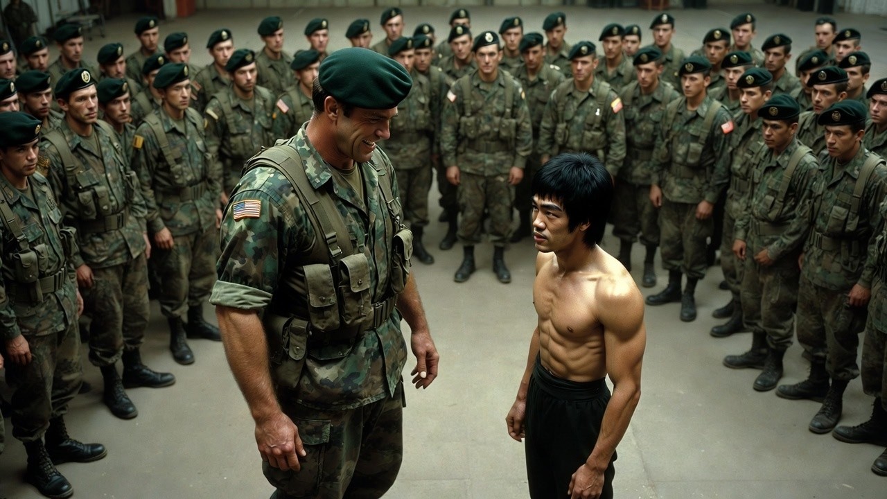 Bruce Lee at military base Green Beret 6'4 PROVE it works — 13 seconds, requested training.