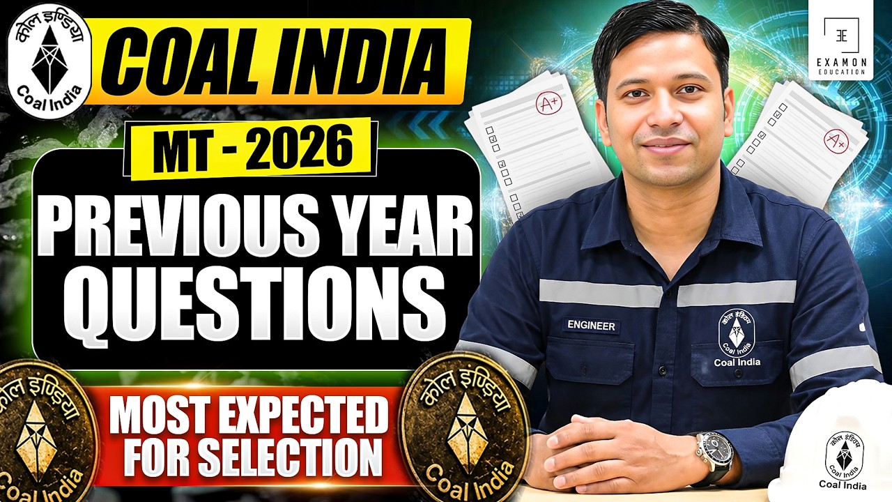Coal India Limited 2026 Previous Year Question Paper | Management Trainee | Mechanical Most Expected