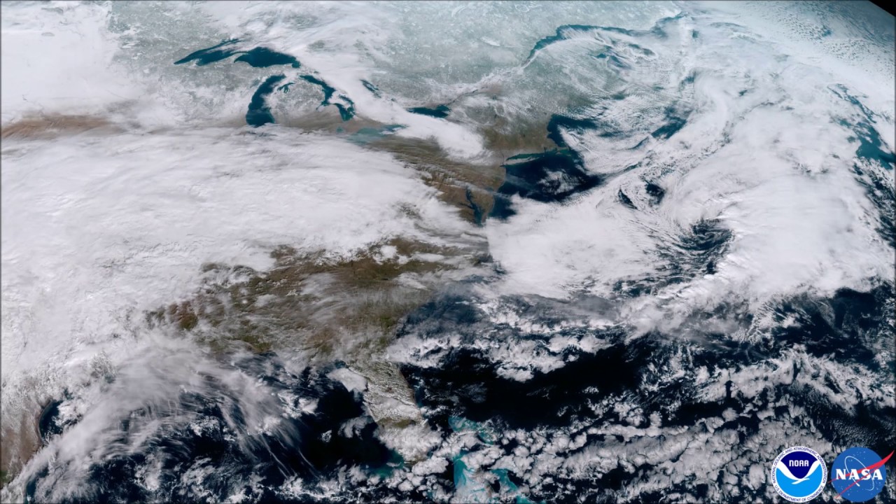 GOES-16 Animation of Severe Weather Moving into Northeast