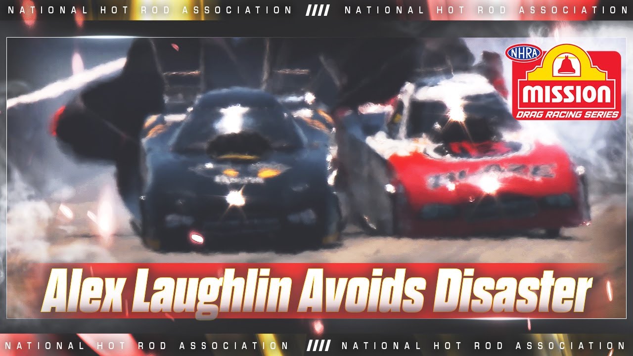 Alex Laughlin narrowly avoids disaster at the Cornwell Quality Tools NHRA U.S. Nationals