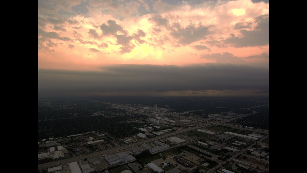 Awesome Cinco De Mayo Sunset Over Houston (4K Drone)