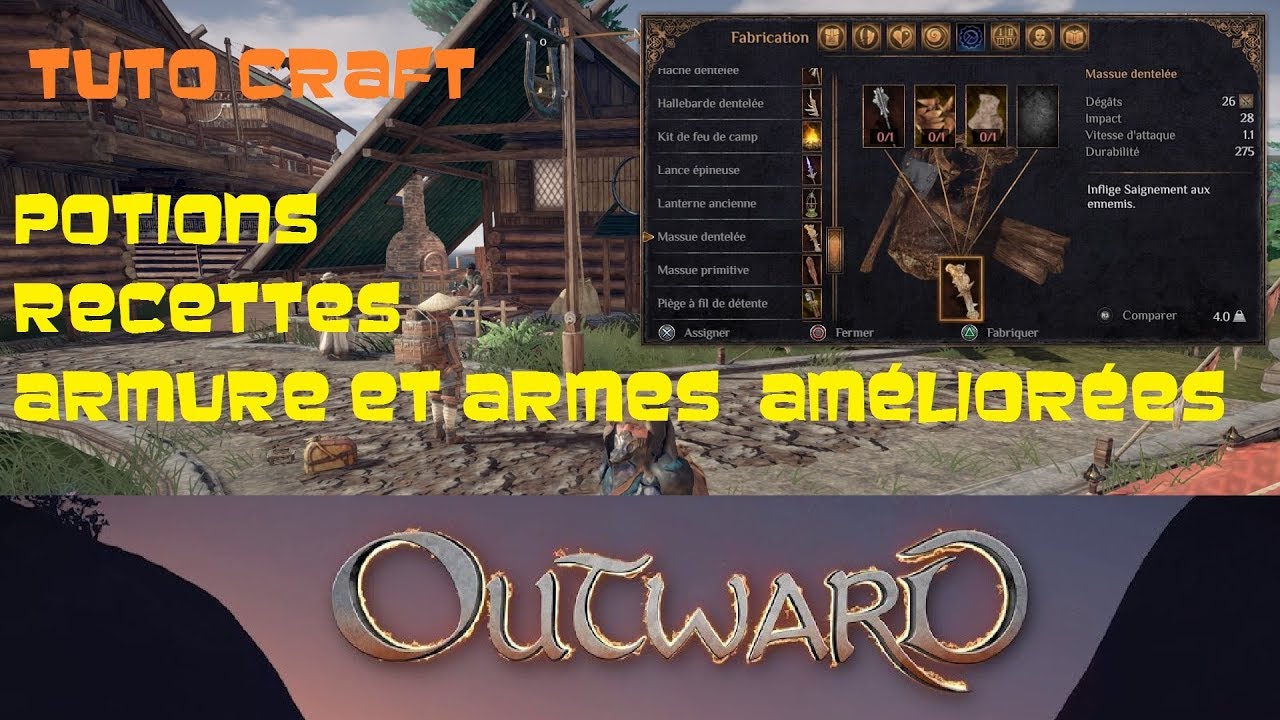 Outward Tuto - La base du Craft et l'armure de sable bleu