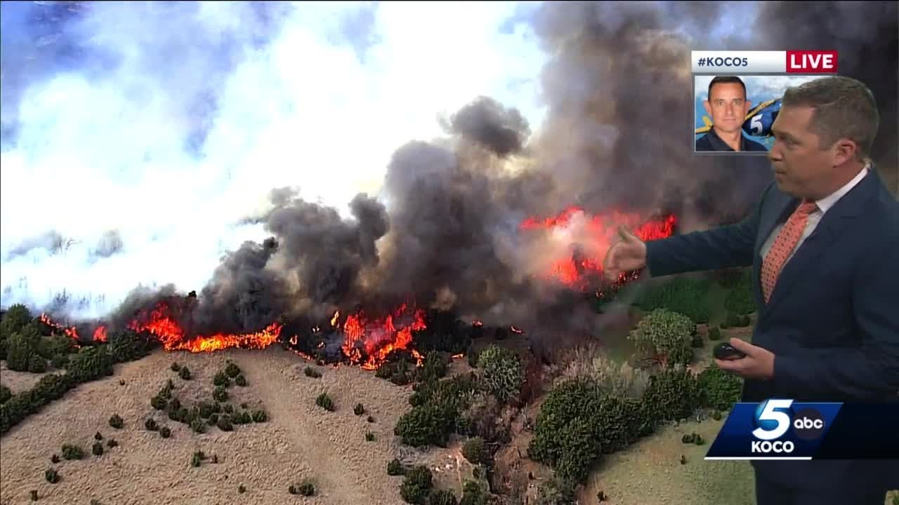 Crews battle large wildfire near Weatherford