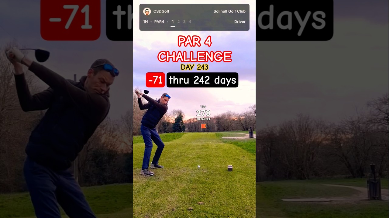 PAR 4 CHALLENGE - DAY 243 #shorts #ytshorts #golf #ytgolf #golfshorts #dailygolf #par4 #challenge