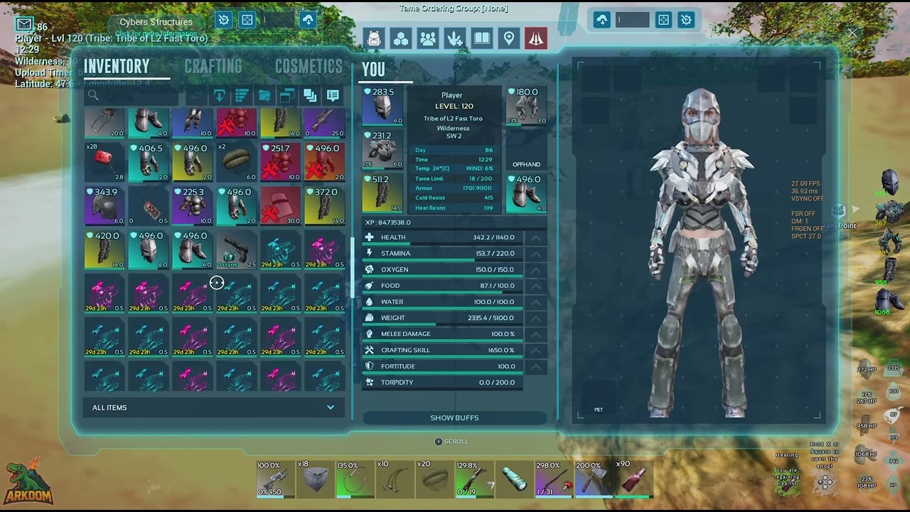مسح ترايب وتجهز قوي في ARK |😱💥