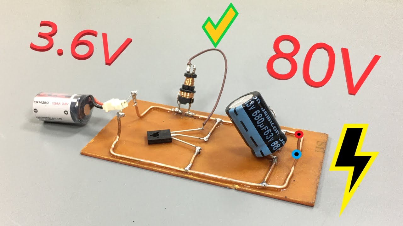 3.6V to 80V DC Booster - Voltaj Yükseltici Devre