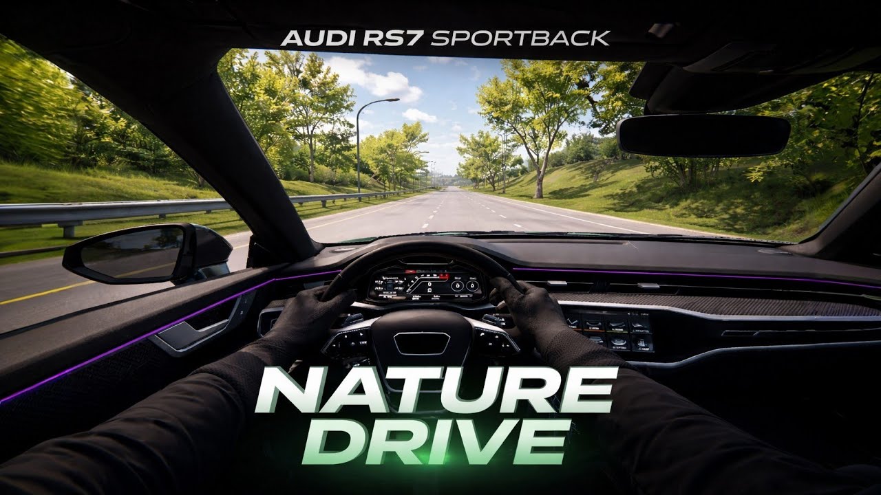Audi RS7 Sportback | Nature Drive – Calm Daytime Highway Experience | Nature Drive 4K