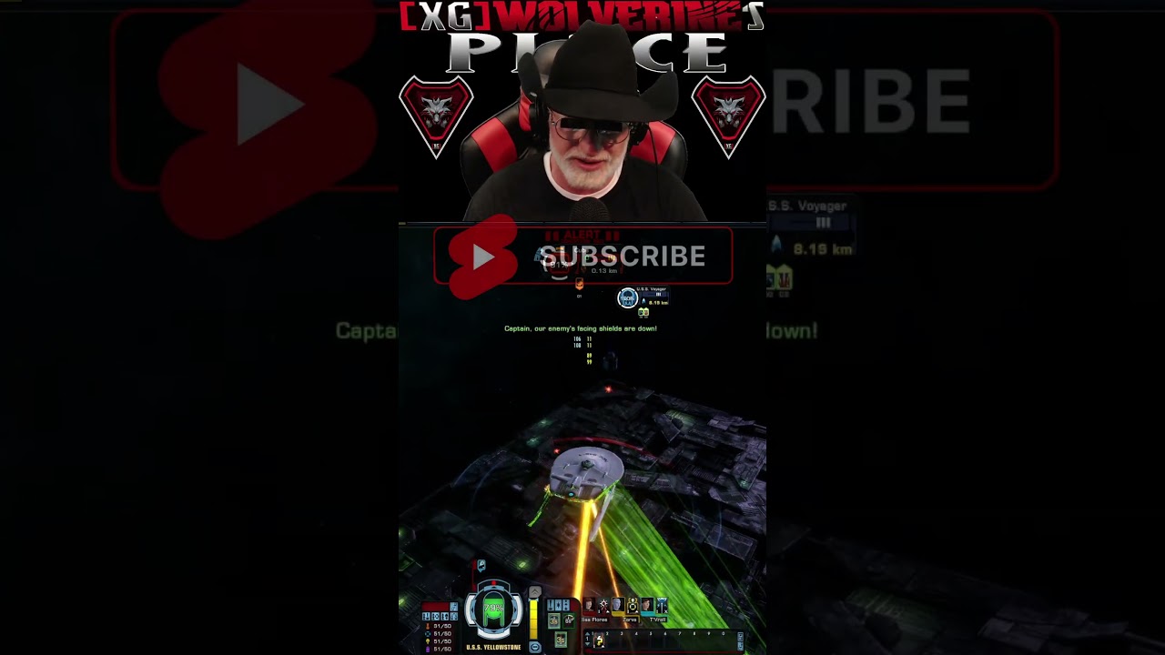 Battling a Borg cube 