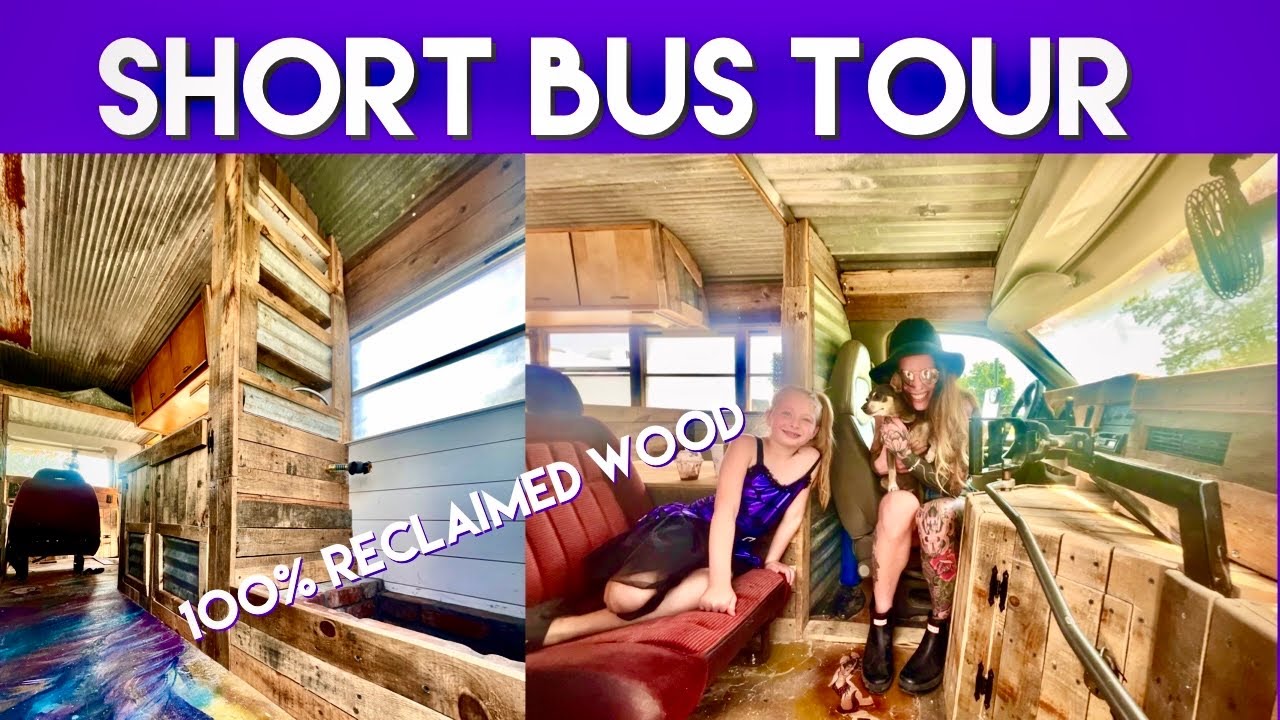 Short Bus Tour: Pallet Wood Skoolie Conversion