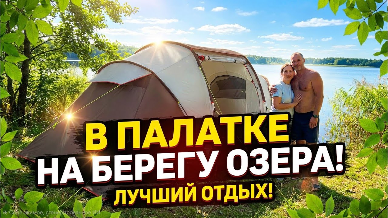 Отдых на природе с палаткой 🏕 в сентябре, на берегу озера Девино... Кемпинг Беларусь.