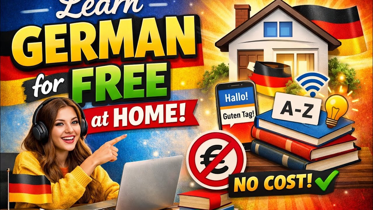How to Learn German at Home for FREE | Complete Beginner Strategy| A1-B2 level#germany 