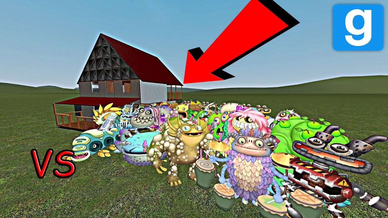 MY SINGING MONSTERS NEXTBOTS vs HOUSE Part 1 (Garry's mod)
