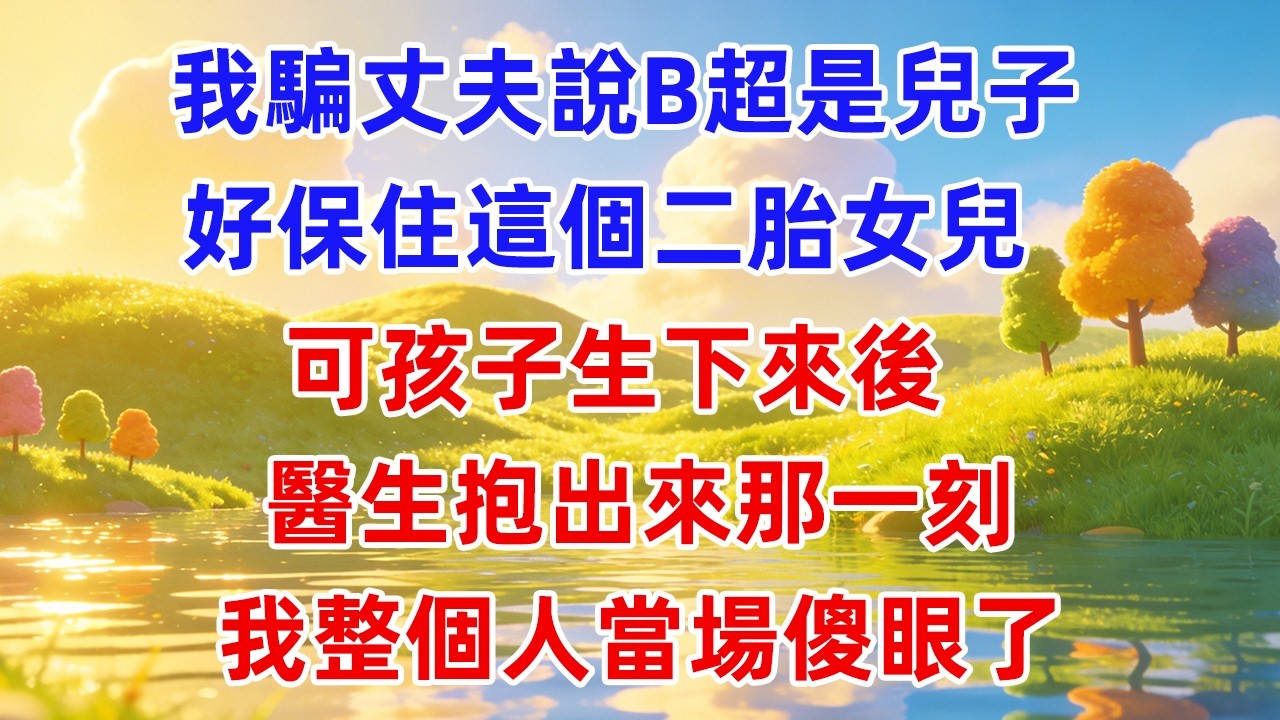 我騙丈夫說b超是兒子，好保住這個二胎女兒，可孩子生下來後，醫生抱出來那一刻，我整個人當場傻眼了。