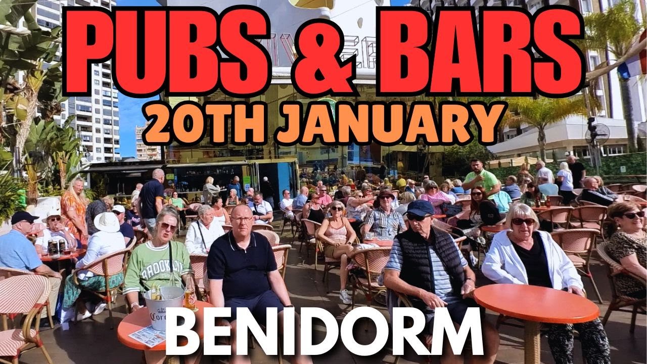 Benidorm - What's the BRITISH SQUARE Like in January? ┃ Full Pubs, Bars & More!
