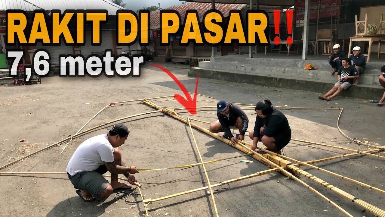 PROSES MERAKIT KNOCKDOWN LAYANGAN BEBEAN BIG SIZE R.A Slendang Poleng