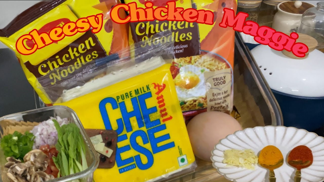 COOKING Maggie Chicken Cheesy Noodles