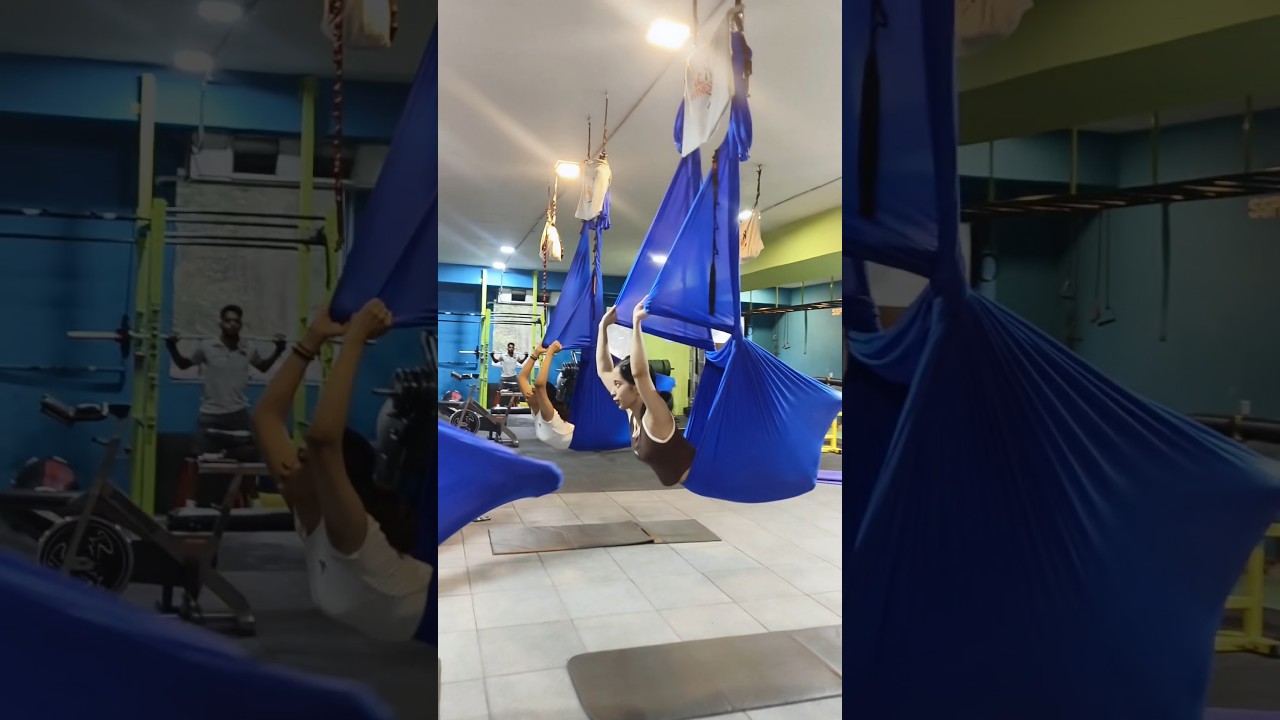 Flying Yoga build strength and  feel comfortable 