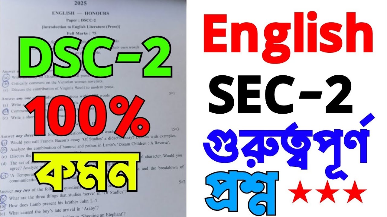 2nd Semester English Honours SEC-2 Suggestion 2025 | Academic Writing MOCK TEST 2025 | Cu
