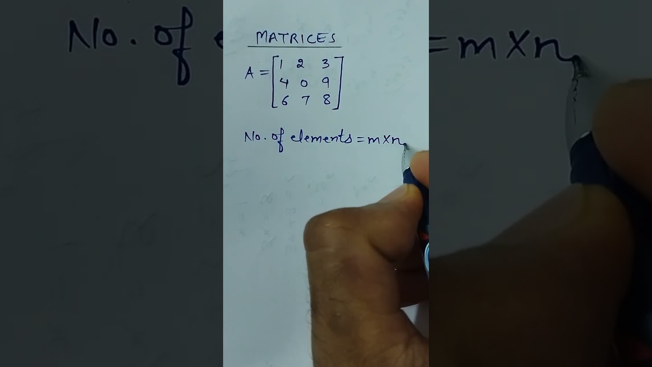 Number of elements in a matrix