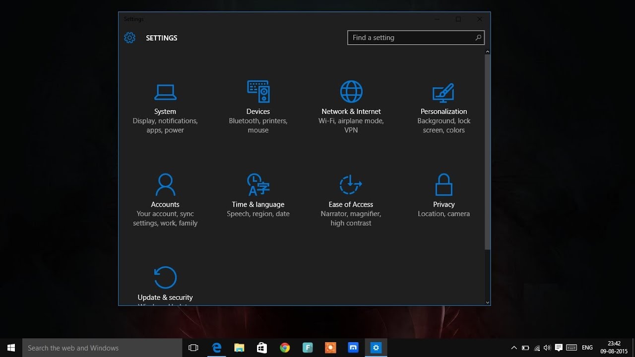 Dark theme for Windows 10