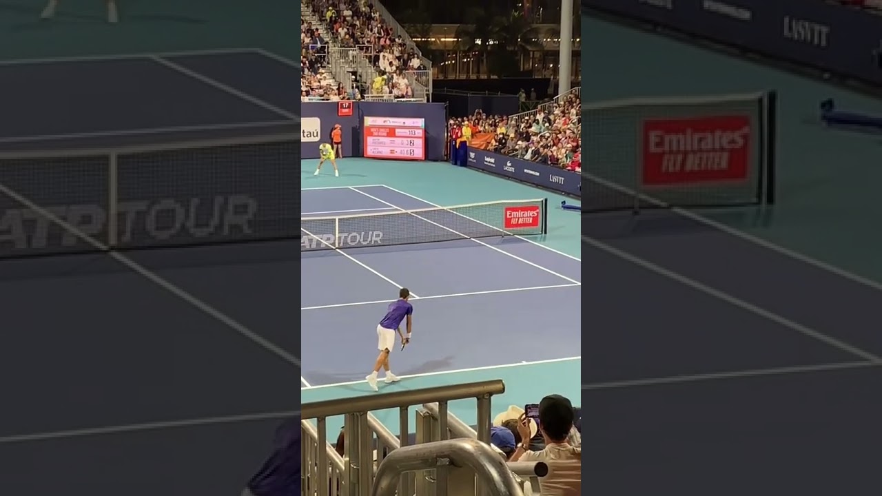 At match point, Alcaraz great kick serve made his opponent literally give up!