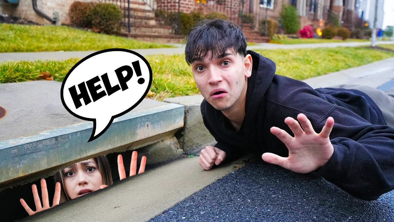 My Girlfriend FELL INTO the SEWER!