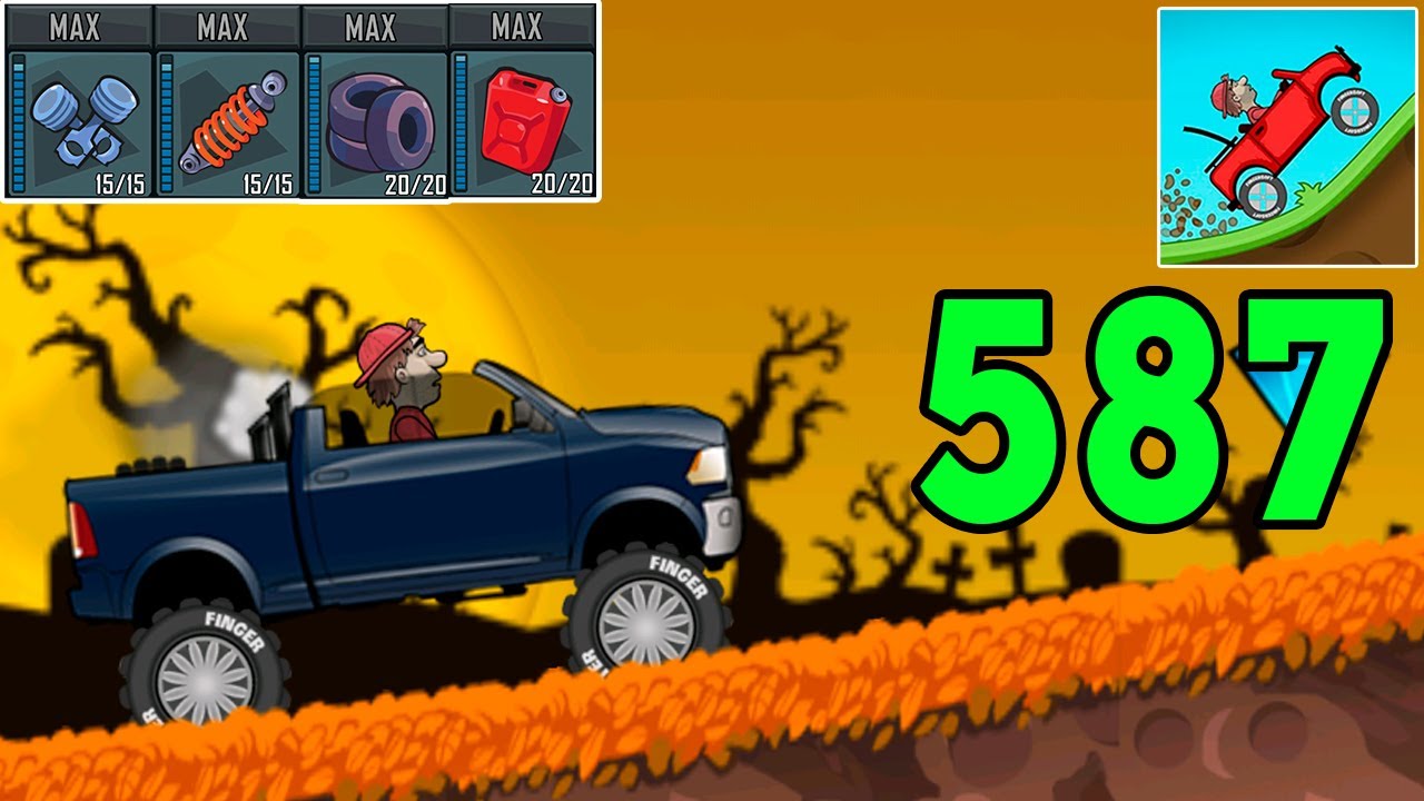 Hill Climb Racing - SUPER DIESEL 4X4 in HAUNTED - Gameplay Walkthrough Part 587 (Android,iOS)