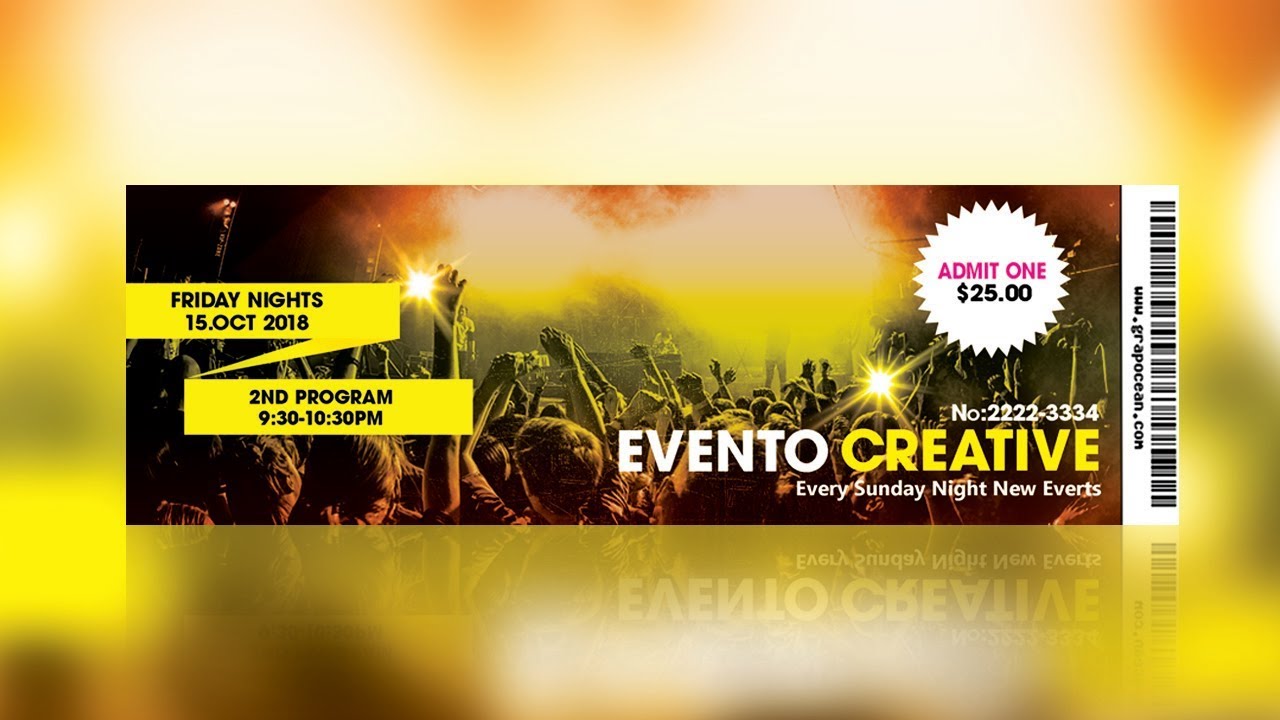 Event Ticket Design- Photoshop Tutorial