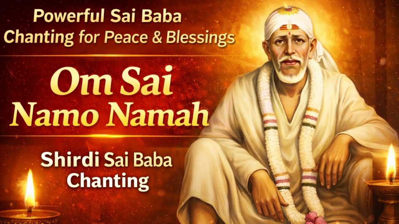 Powerful Sai Baba Chanting for Peace & Blessings | Om Sai Namo Namah | Shirdi Sai Baba Chanting #Sai
