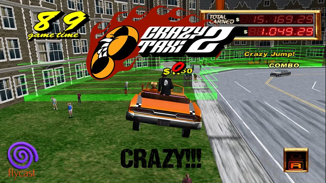 [Flycast] Crazy Taxi 2 - Around Apple CRAZY License ($21,866.73 - Cinnamon)