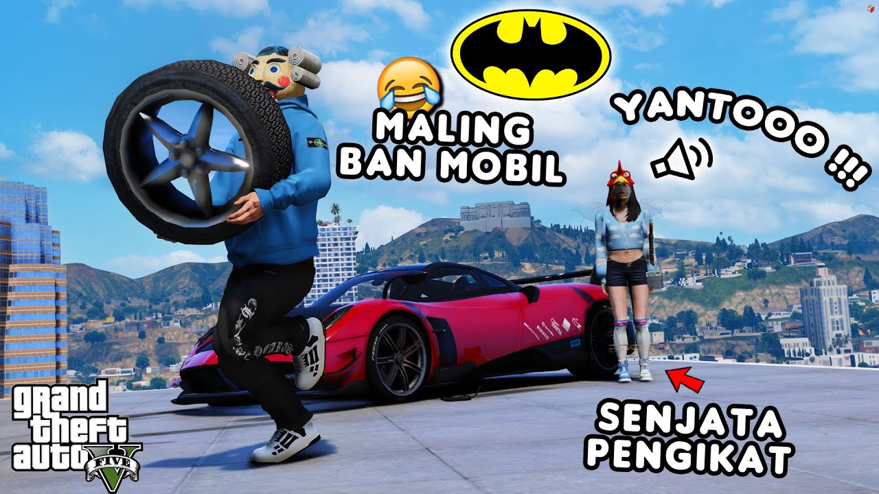 MALING BAN MOBIL PAKE SENJATA BATMAN - GTA 5 ROLEPLAY