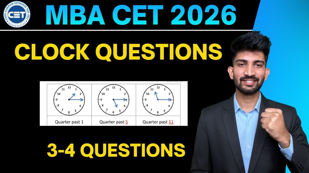 Mba cet Clocks Important Questions and Tricks | Mba cet Preparation 2026