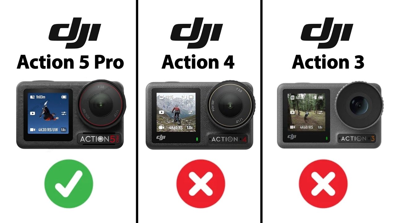 Dji Action 5 Pro Vs Dji Action 4 Vs Dji Action 3 | Comparison