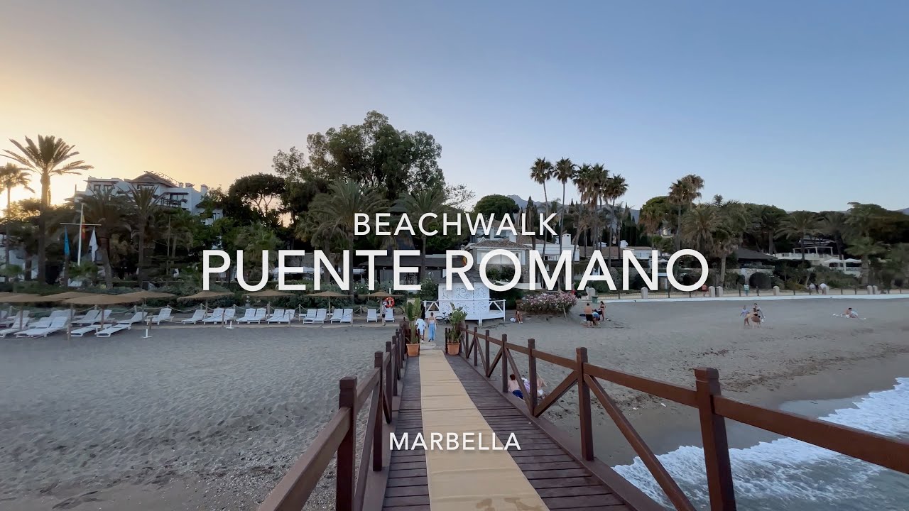 Puente Romano Beachwalk, the Golden Mile [4K]