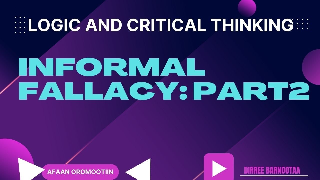 Logic Chapter 5 Part 2. Fallacy of Relevance(A): Appeale to Force, Appeal to People, Appeal to pity