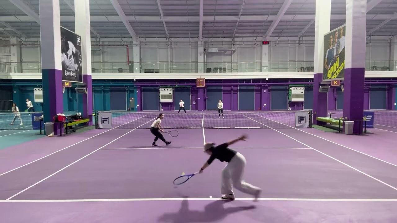 25.12.02(화)귀뚜라미크린테니스코트🎾 영하로 뚝 떨어진날 실내 여복이라니🥹