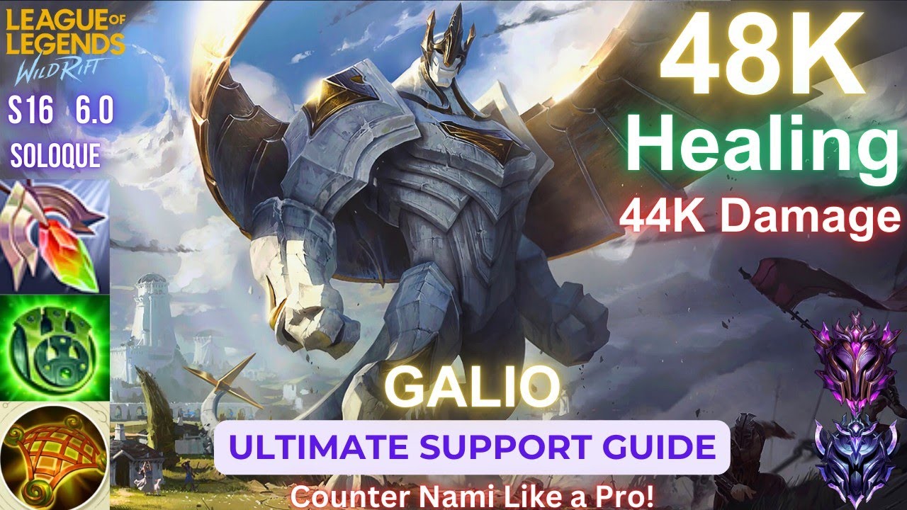 Wild Rift Galio Support Guide - Heal, Shield and Protect - Build, Runes, Gameplay Tips