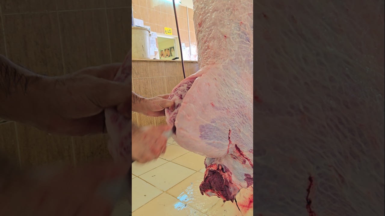 Mashallah Baladi cow Neck meat cutting skills #shorts #viralvideo