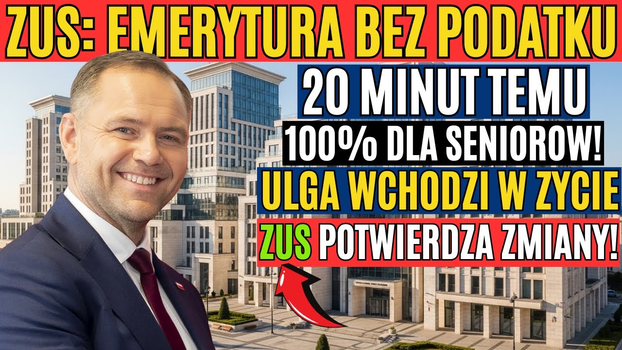ZUS: 100% emerytura bez podatku dla senior&oacute;w &ndash; ulga startuje teraz!