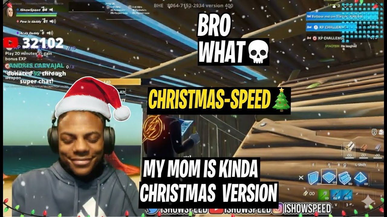 iShowSpeed ​​«Моя мама вроде как бездомная» Рождественская версия 💀🎄 